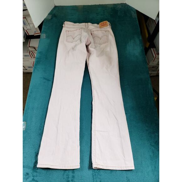 Levis 515 Jeans Size 4 Womens Beige Stretch Denim Pant Ladies Mid Rise Bootcut - Picture 11 of 14